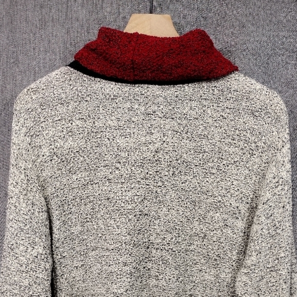Relisted Soft Surroundings TurtuleNeck Sweater Womens XL Cream Red Boho Retro - Picture 6 of 9